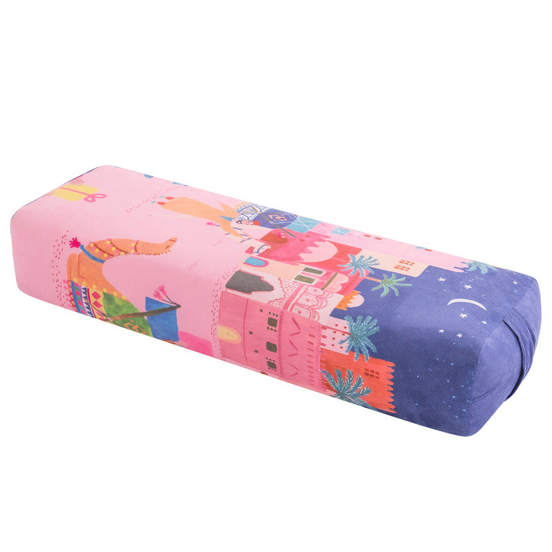 Vacuum-Sealable Iyengar Yoga Bolster Pillow - Rectangular Yin Yoga Prop for Beginners with Cervical/Lumbar Support (Adjustable Compression)