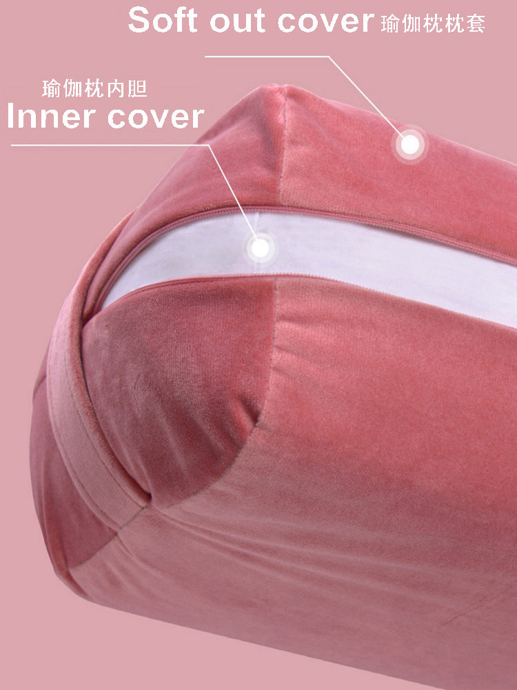 Vacuum-Sealable Iyengar Yoga Bolster Pillow - Rectangular Yin Yoga Prop for Beginners with Cervical/Lumbar Support (Adjustable Compression)