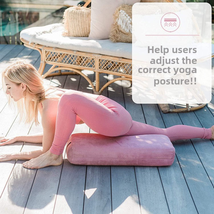 Vacuum-Sealable Iyengar Yoga Bolster Pillow - Rectangular Yin Yoga Prop for Beginners with Cervical/Lumbar Support (Adjustable Compression)
