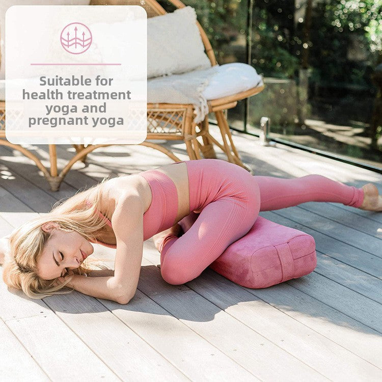 Vacuum-Sealable Iyengar Yoga Bolster Pillow - Rectangular Yin Yoga Prop for Beginners with Cervical/Lumbar Support (Adjustable Compression)