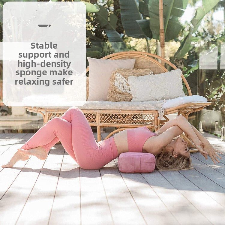Vacuum-Sealable Iyengar Yoga Bolster Pillow - Rectangular Yin Yoga Prop for Beginners with Cervical/Lumbar Support (Adjustable Compression)