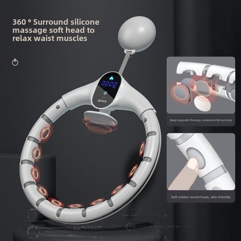 AutoSpin Pro Fitness Hula Hoop - Women's Weighted Abdominal Toner with App Connectivity & Drop-Free Design