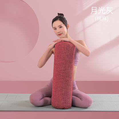 Vacuum-Sealable Iyengar Yoga Bolster Pillow - Rectangular Yin Yoga Prop for Beginners with Cervical/Lumbar Support (Adjustable Compression)